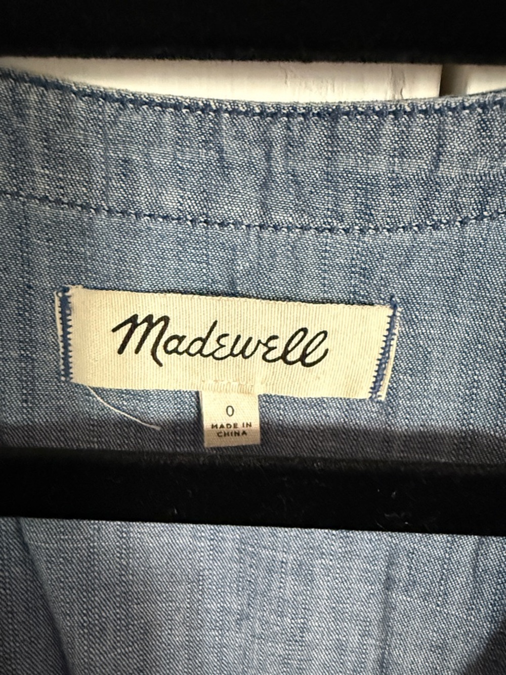 Madewell Casual Blue Denim Button-Front Midi Dress - Picture 2 of 3